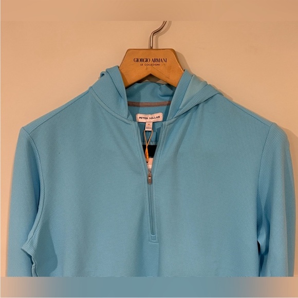 Peter Millar Sky Blue Waffle Knit Pullover - Picture 10 of 12
